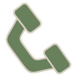 Icône vert basque de combiné téléphonique utilisé pour contacter Bakery Bliss Café.